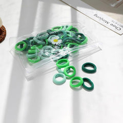 50pcs Candy Thumb Rubber Bands Elastic Hair Ropes