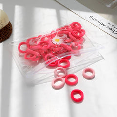 50pcs Candy Thumb Rubber Bands Elastic Hair Ropes