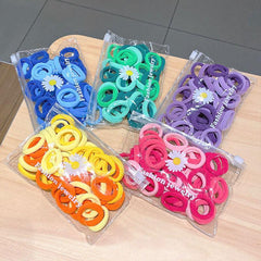 50pcs Candy Thumb Rubber Bands Elastic Hair Ropes