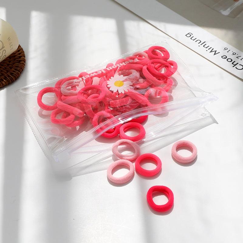 50pcs Candy Thumb Rubber Bands Elastic Hair Ropes