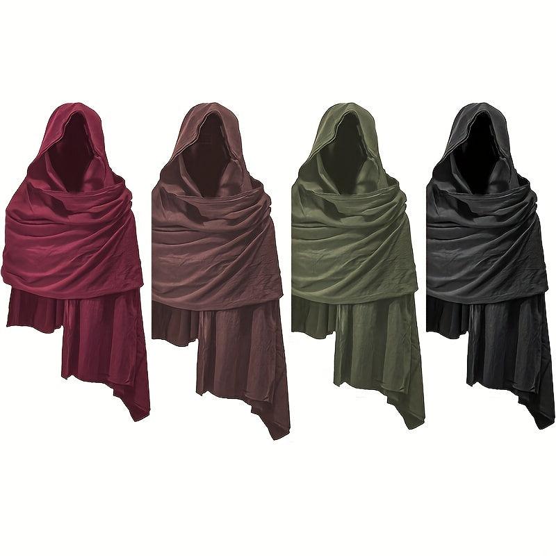 Medieval Style Hooded Cape Shawl Scarf Halloween Cosplay Costume