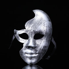 Vintage Golden & Silver Rhinestones Half Face Masquerade Mask