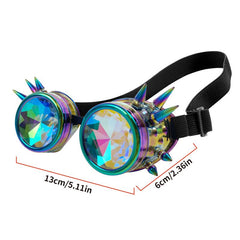 Steampunk Kaleidoscope Glasses Crystal Lens Halloween Costume Accessories