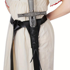 Medieval PU Leather Sword Dagger Cover Belt Knight Warrior Pirate Costume