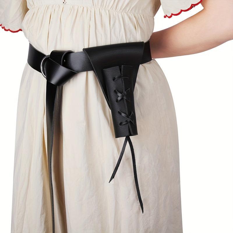Medieval PU Leather Sword Dagger Cover Belt Knight Warrior Pirate Costume