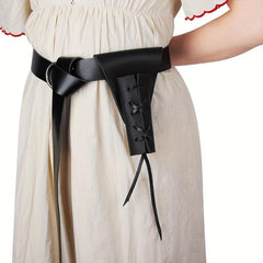 Medieval PU Leather Sword Dagger Cover Belt Knight Warrior Pirate Costume