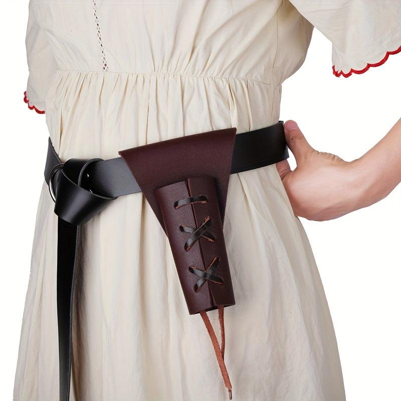 Medieval PU Leather Sword Dagger Cover Belt Knight Warrior Pirate Costume