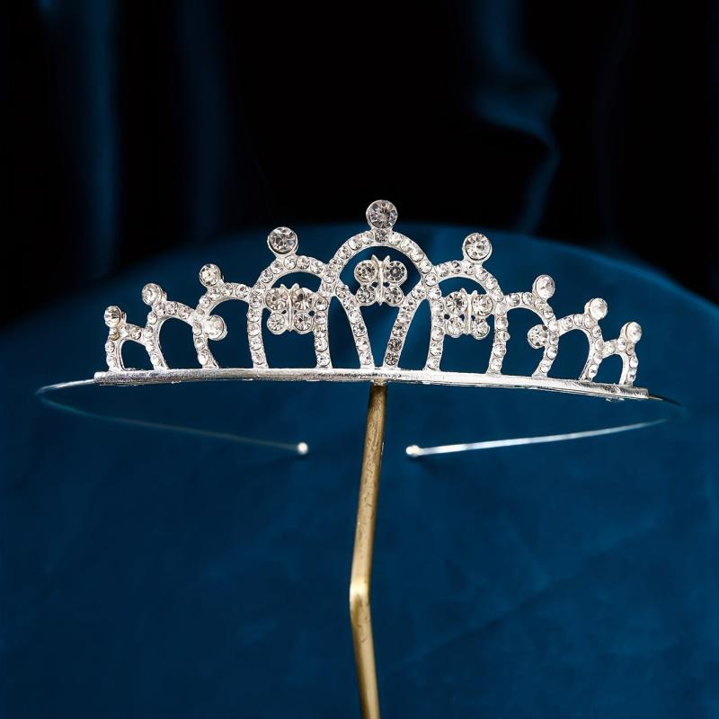 Rhinestone Crown Alloy Princess Style Hair Accessories Bride Crown Tiara