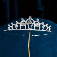 Rhinestone Crown Alloy Princess Style Hair Accessories Bride Crown Tiara