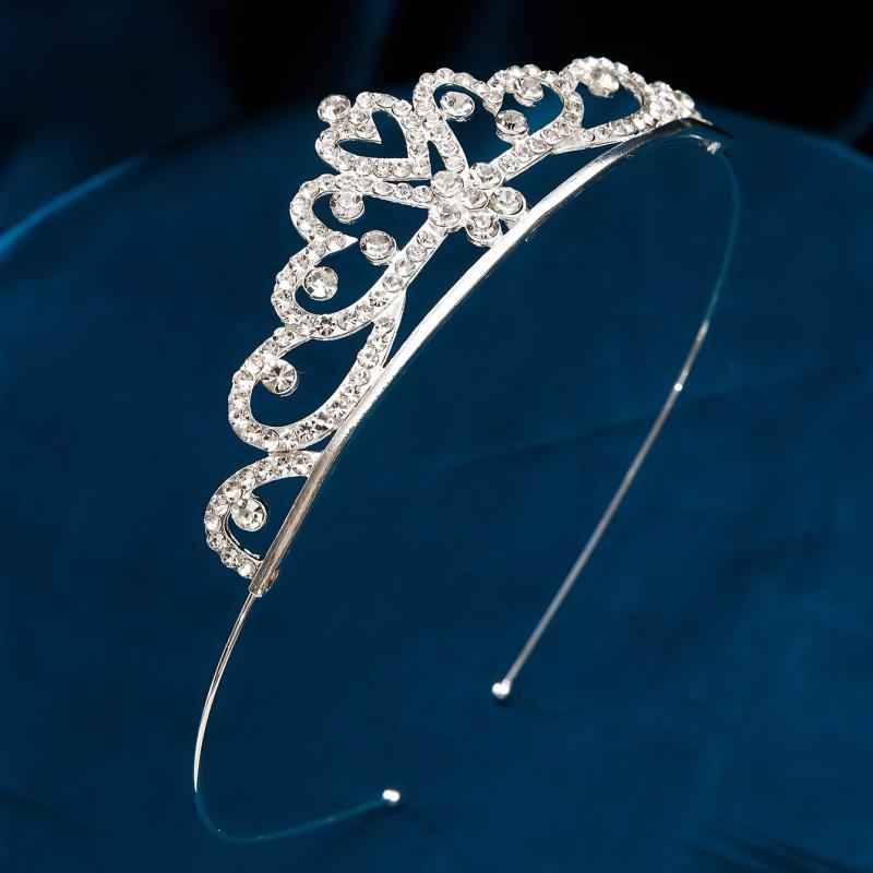 Rhinestone Crown Alloy Princess Style Hair Accessories Bride Crown Tiara