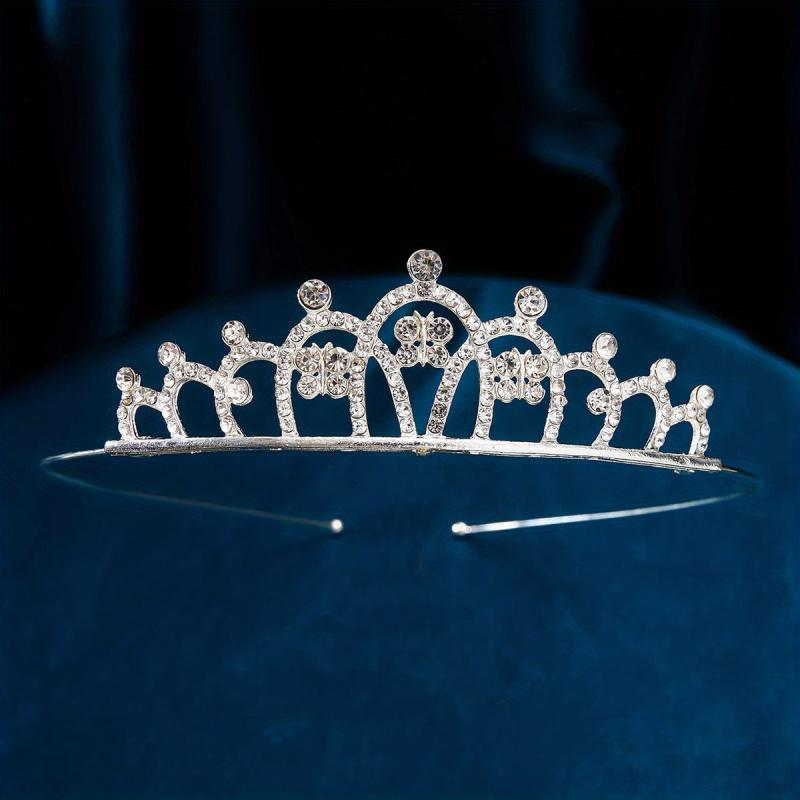 Rhinestone Crown Alloy Princess Style Hair Accessories Bride Crown Tiara
