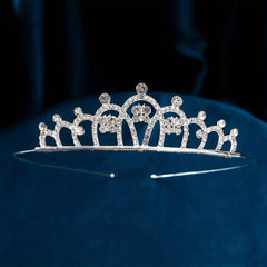 Rhinestone Crown Alloy Princess Style Hair Accessories Bride Crown Tiara