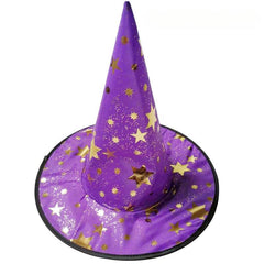 Halloween Witch Hat Pentagram Magician Top Hat