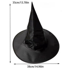 Halloween Witch Hat Pentagram Magician Top Hat