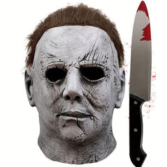 Adult Men's Halloween Cosplay Latex Mask with Costume