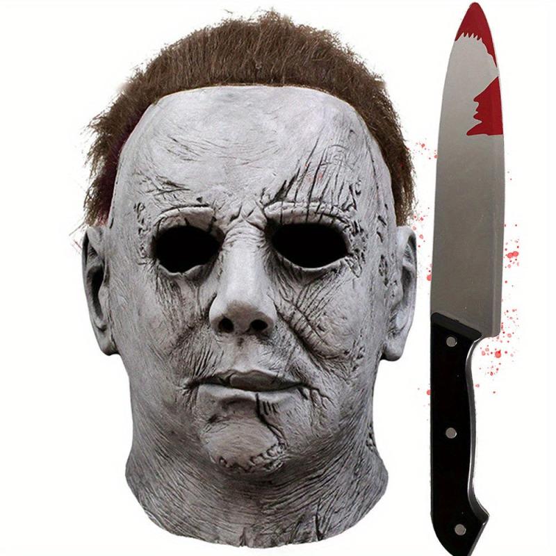 Adult Men's Halloween Cosplay Latex Mask with Costume