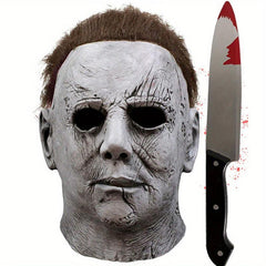 Adult Men's Halloween Cosplay Latex Mask with Costume