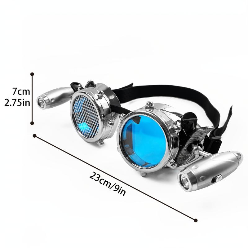 Men's Luminescent Retro Steampunk Glasses with Lights for Role playing