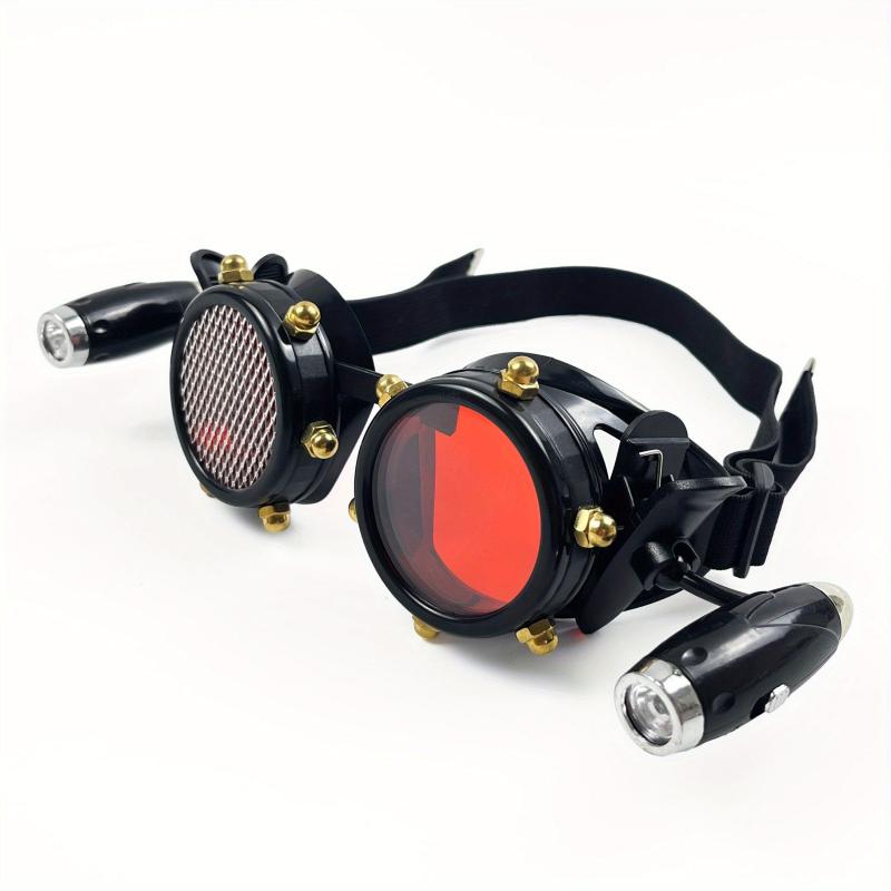 Men's Luminescent Retro Steampunk Glasses with Lights for Role playing