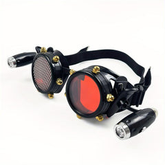 Men's Luminescent Retro Steampunk Glasses with Lights for Role playing