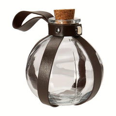 2Pcs Witch And Wizard Magic Potion Glass Bottles In Leather Case