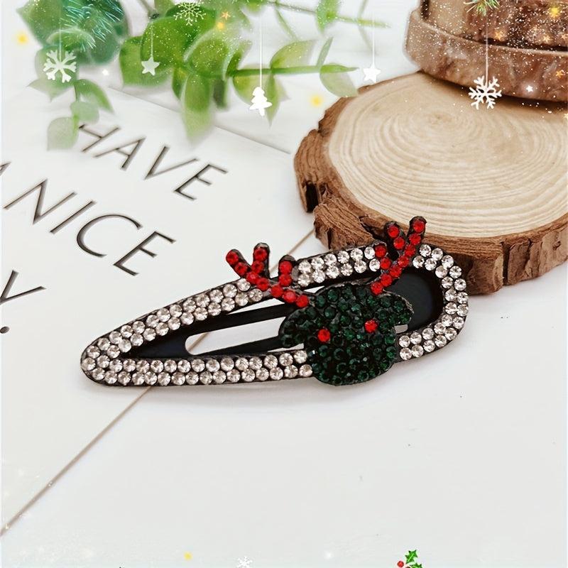 Rhinestone Hair Clips Holiday Hair Accessories Girls Decor