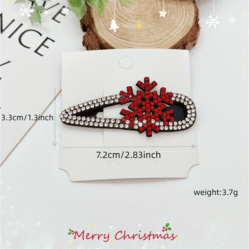 Rhinestone Hair Clips Holiday Hair Accessories Girls Decor