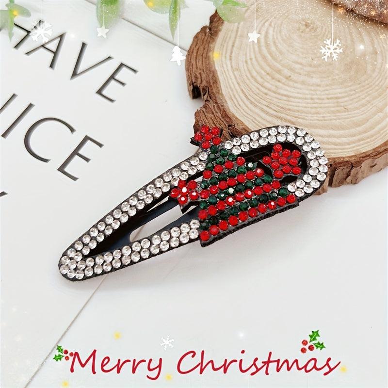 Rhinestone Hair Clips Holiday Hair Accessories Girls Decor
