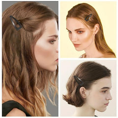 Double Grip Barrettes Metal Snap Buttons Hairpin - Salon Supplies