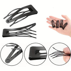 Double Grip Barrettes Metal Snap Buttons Hairpin - Salon Supplies