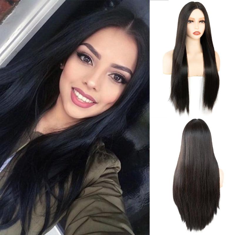 Women's Long Straight Synthetic Wig Natural Appearance Heat Resistant Fiber