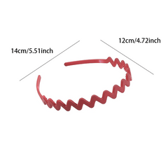 Wave Shape Headband Non slip Resin Head Hoop Hair Accessories For Women Girls