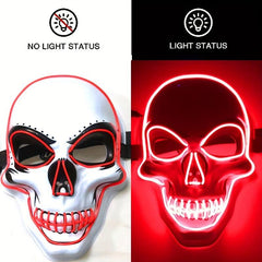 LED Scary Skull Face Mask Halloween Party Supplies