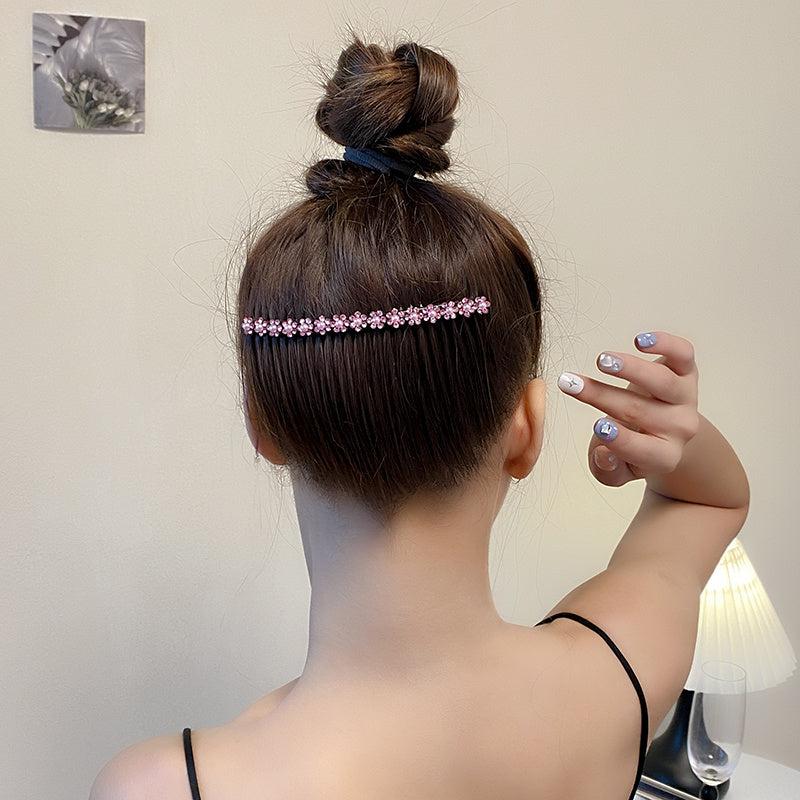 Plastic Hair Combs Clips Floral Faux Pearl Hairpin Hair Accessories