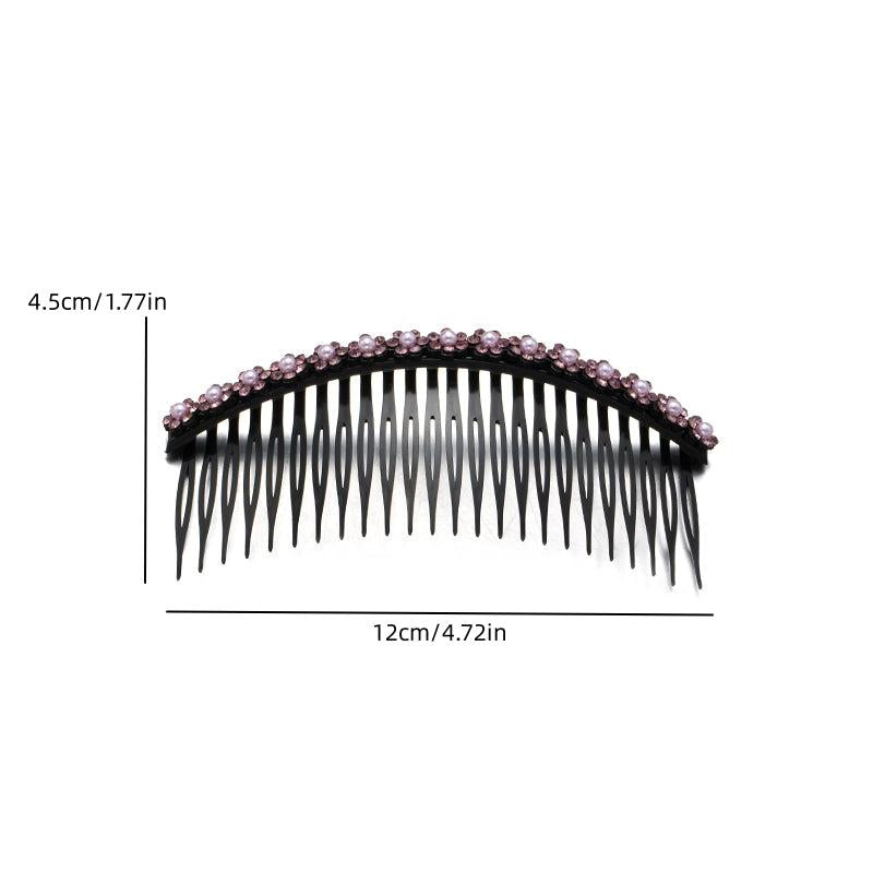 Plastic Hair Combs Clips Floral Faux Pearl Hairpin Hair Accessories