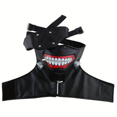 Men's Adjustable Zipper Cosplay Party Prop Mask