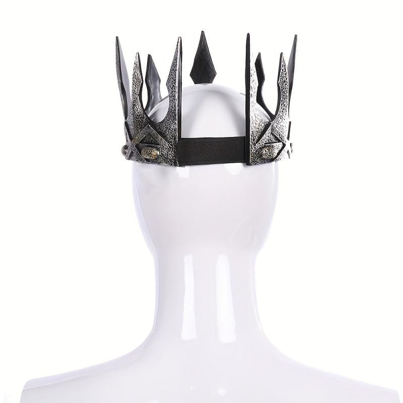 Medieval King Crown Halloween Stage Dress Up Props For Men