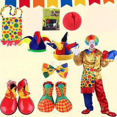 Clown Nose Wigs Hat Backpack Mask Costume Dress Up