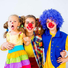 5pcs Red Sponge Clown Nose Circus Cosplay Costume Clown Nose Supplies