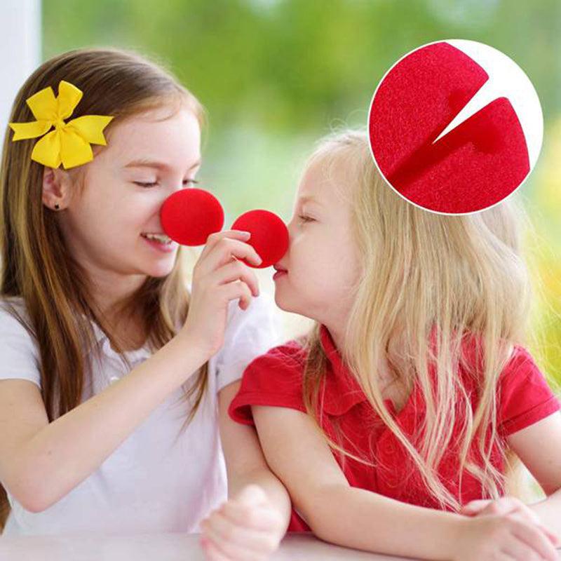 5pcs Red Sponge Clown Nose Circus Cosplay Costume Clown Nose Supplies