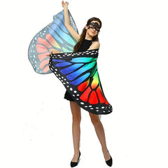 Butterfly Wings For Women Costume Fairy Ladies Cape Nymph Pixie Cloak