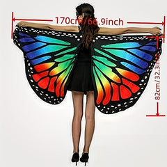 Butterfly Wings For Women Costume Fairy Ladies Cape Nymph Pixie Cloak