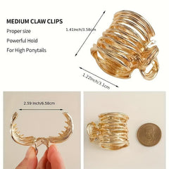 Metal Hair Claw Shark Hairpin High Ponytail Hairclip