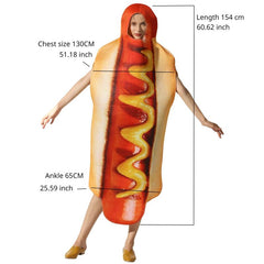 Halloween Hot Dog Cosplay Jumpsuit Costume