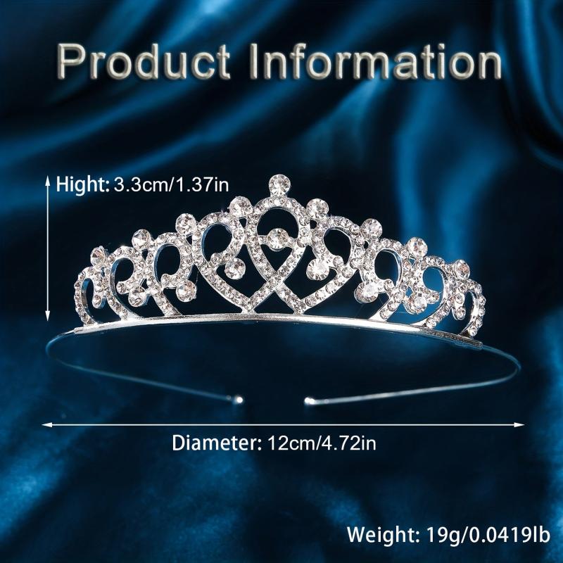 Tiara Bridal Jewelry Crown Princess Wedding Dress Crystal Hair Hoop