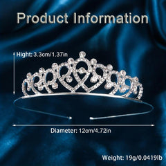 Tiara Bridal Jewelry Crown Princess Wedding Dress Crystal Hair Hoop
