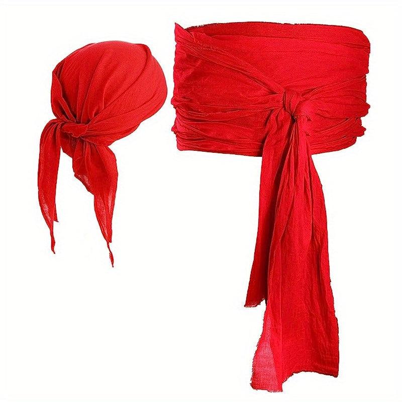 Pirate Bandana & Belt Set for Parties