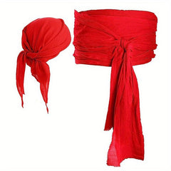 Pirate Bandana & Belt Set for Parties
