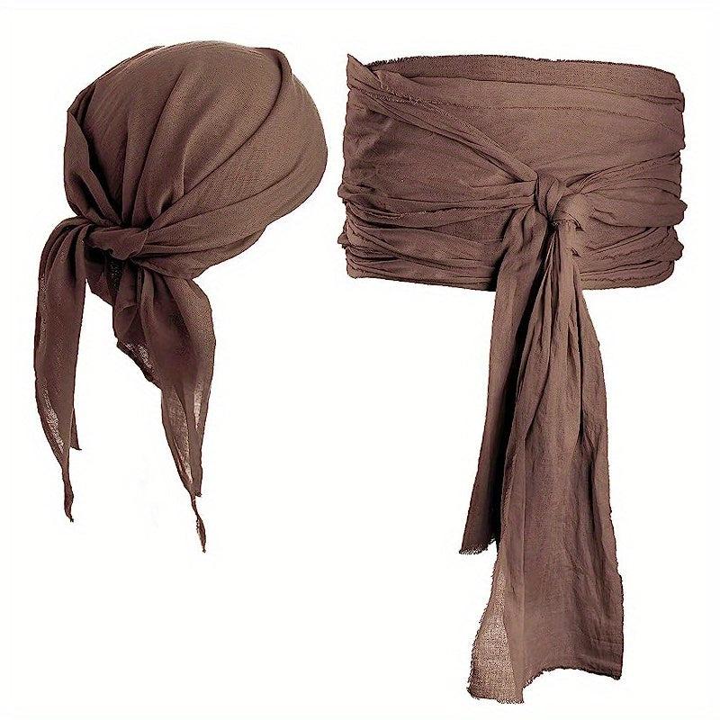 Pirate Bandana & Belt Set for Parties