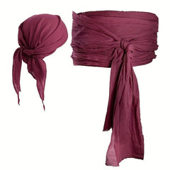Pirate Bandana & Belt Set for Parties